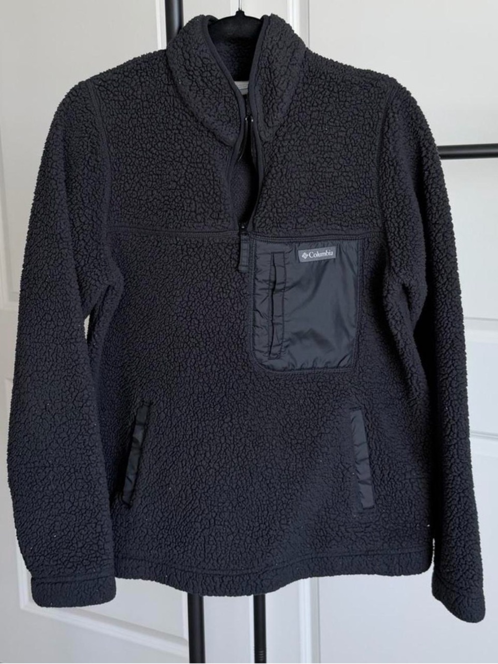 Columbia Black Sherpa Half-Zip Pullover